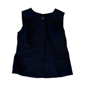 J. Crew Women's Black Linen Vest - Size 8